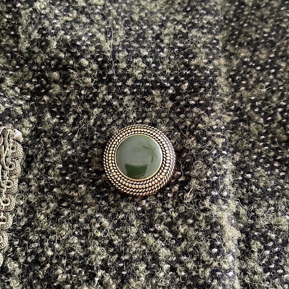 NWOT Ann Taylor Loft green tweed woven blazer - Picture 5 of 10